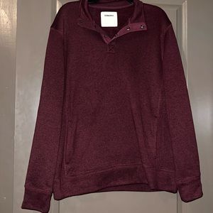 Mens Sonoma Button Mock Sweater, Large